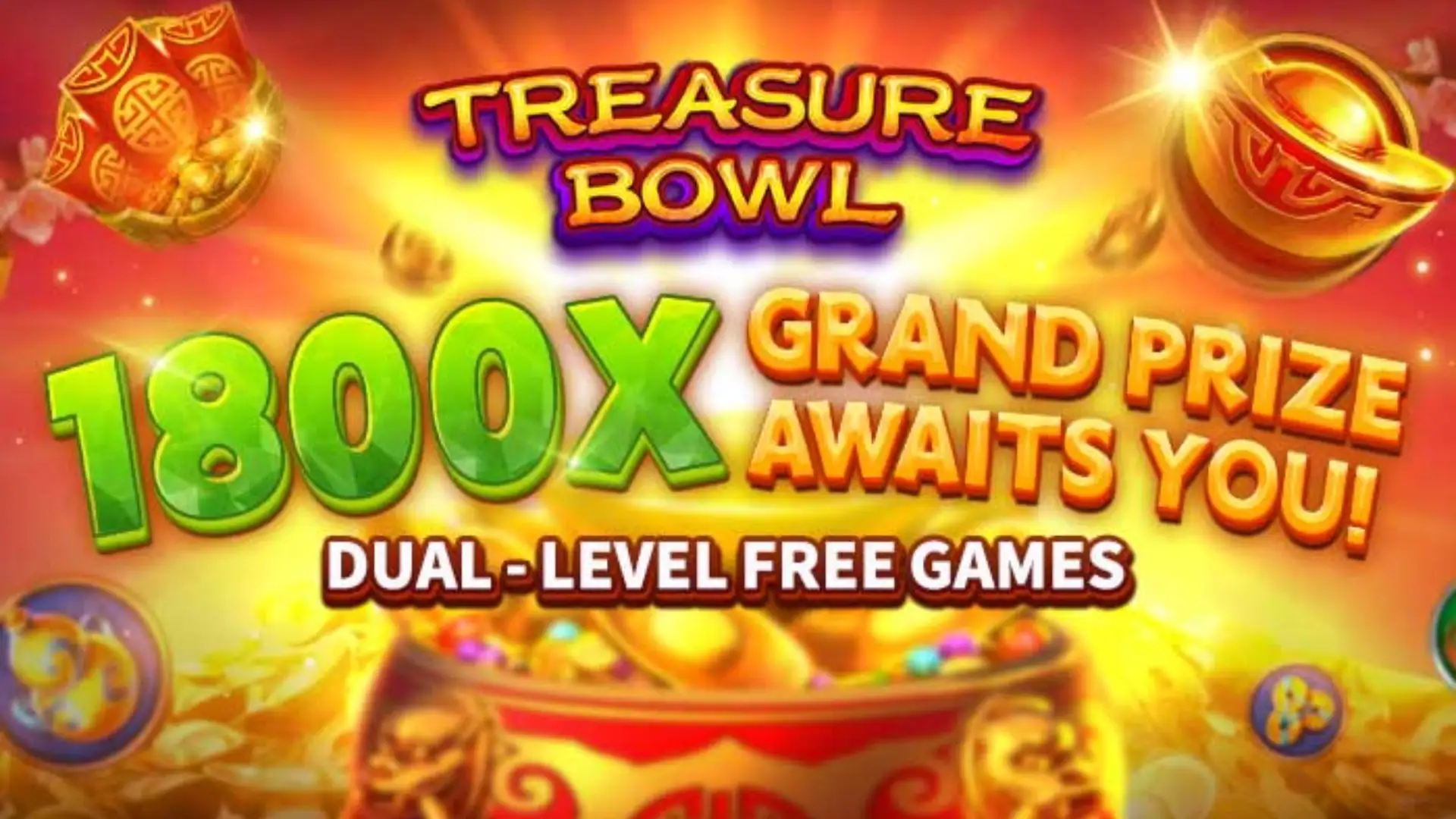Multiplicadores Treasure Bowl dj5 - 7777x Máximo com Tigela Dourada